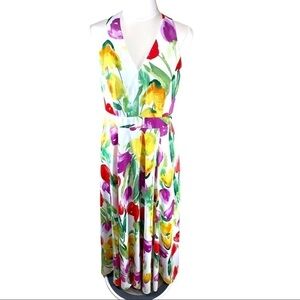 Halter Floral Maxi Dress Miriam Garvey Easter Spring Size 8